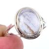 Natural Aquamarine Gemstone Handmade 925 Solid Sterling Silver Ring Size 9 B1L48
