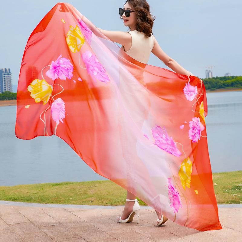 Spring/Summer New Women'S Silk Scarf 90 * 90cm Simulated Silk Twill Square Scarf Fashion Printed Large Square Scarf Professional Scarf