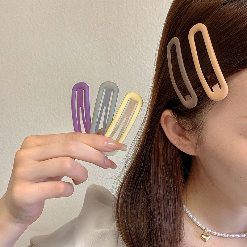 6pc Fashion Practical Versatile Morandi Color BB Hairpin Hair Side Clips for Girls Women Kids Childs Ladies Hair Accessories