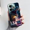 Чехол для Infinix Hot 40i Hot40i Модный Мраморный Черный Силиконовый Мягкий Чехол для Телефона Для Infinix Hot 40i 40 i X6528B Задняя Крышка Fundas
