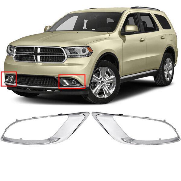 Pair of Front Fog Light Covers (5113744AB & 5113745AB) for 2014-2020 Dodge Durango