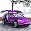 DQMN8 1:20 Tesla Model X, модель автомобиля из сплава, литая под давлением металлическая игрушка, модифицированные автомобили, модель автомобиля, коллекция имитаций, звук, свет, игрушка в подарок
