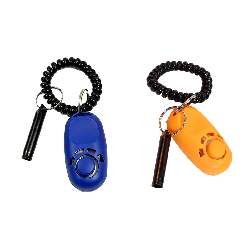 Dog Training Clicker Whistle Combo Lightweight Easy To Use Pet Training Clickers for Cats Birds Horses