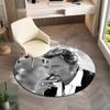 French legendary rock singer and actor Johnny Hallyday Round Carpet Soft Home Decoration Corridor Table and Chair Anti slip Outdoor Floor Mat rug H19