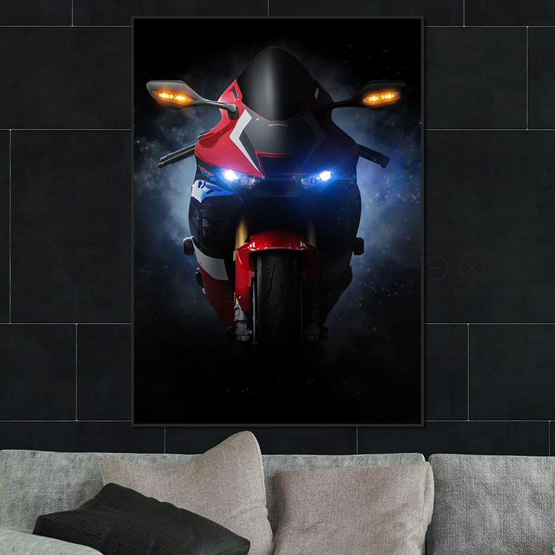 Moto Faces Posters and Prints S1000RR 3rd Gen Ninja ZX10R KRT CBR1000RR R SP Wall Art HD Picture Canvas Painting Room Home Decor