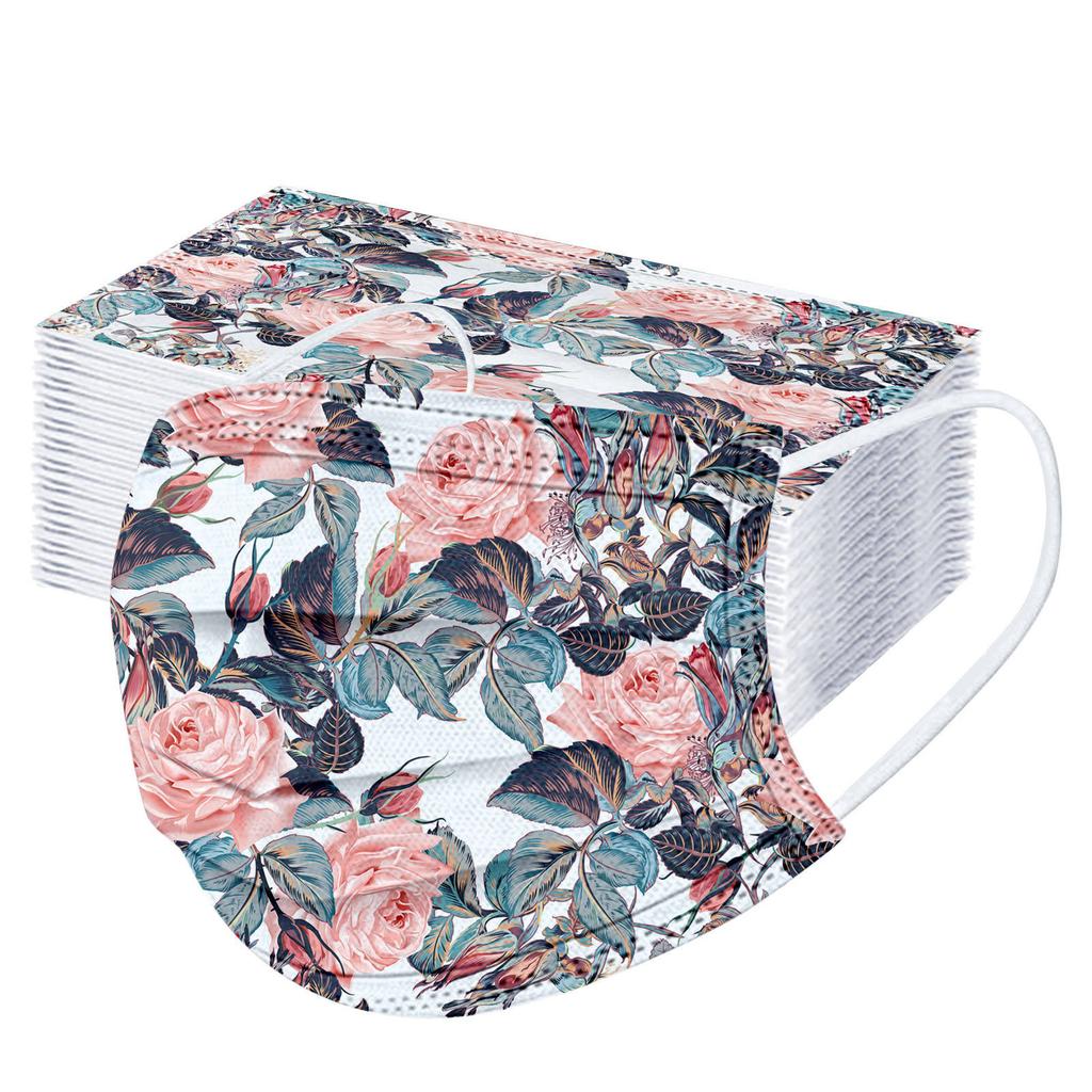 50 шт. трехслойная защитная пыленепроницаемая одноразовая маска с мультяшным принтом для взрослых