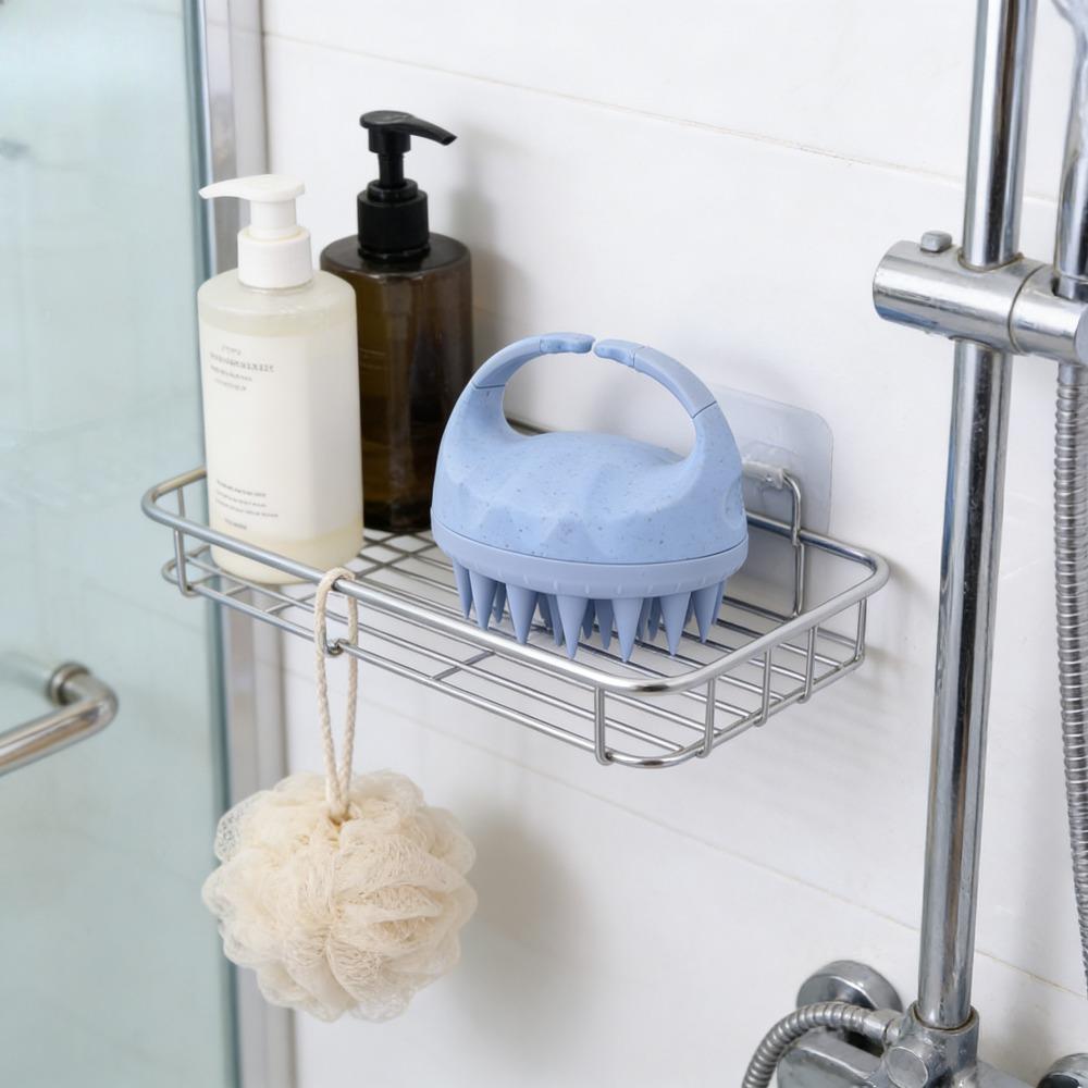 Beige Silicone Scalp Exfoliator, Shampoo Brush & Hair Scalp Massager for Dandruff Removal & Scalp Care