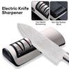 Точилка для ножей Профессиональная электрическая точилка для ножей и ножниц Домашняя двухступенчатая система заточки кухонных ножей Быстрая заточка