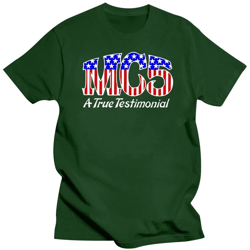 Летняя футболка Harajuku Custom New Mc5 Logo Rock мужская белая черная футболка размера США SML Xl 2Xl 5xl Zm1 с короткими рукавами