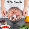 Electric Meat Grinder 3L L Household Capacity Stainless Steel 2 Gears 250W High Power Kitchen