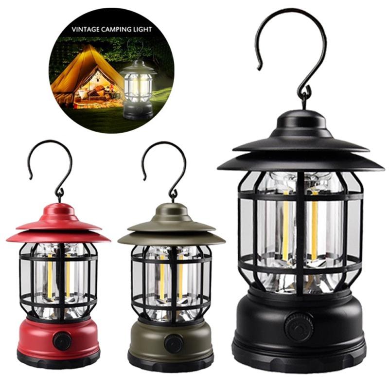Уличный COB кемпинговый фонарь многофункциональный ретро портативный светодиодный подвесной аварийный фонарь палаточный фонарь