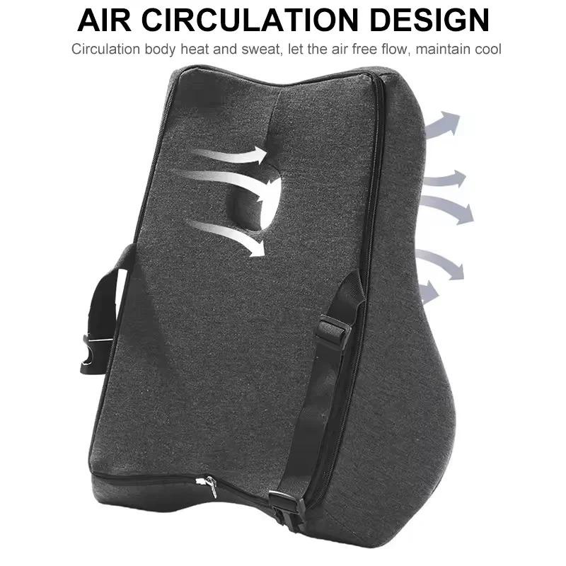 4D Изогнутая ортопедическая подушка для поясницы, Подушка для талии из пены с памятью для беременности, пожилых людей, офисного кресла, домашнего комфорта для спины