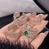 Французское винтажное кружевное кольцо Bratich с открытым концом, модное двухцветное итальянское кольцо высокого класса с полым дизайном, как у знаменитостей