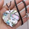 Natural Abalone Pendant Tree Leaf Charm Mother of Pearl Shell Pendants for Women Jewelry Making DIY Necklace Gift