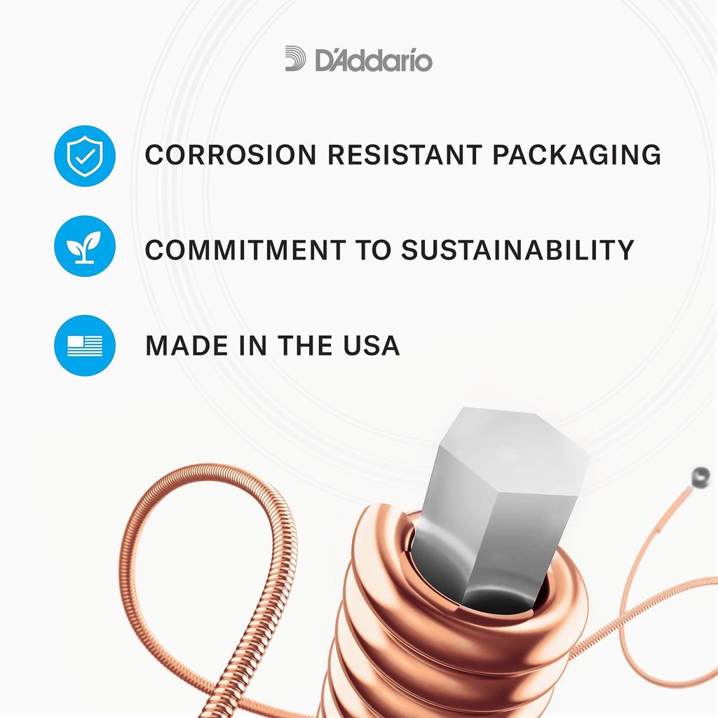 Acoustic Guitar Strings Bronze Extra Light 3set Pack D'Addario 80/20 .010-.047 EJ10-3D []