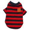 Полосатый пуловер для собаки, двухногий, мягкий, удобный, дышащий, футболка для питомца, одежда на весну-лето, красный