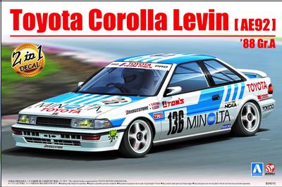 Aoshima Bunka Kyozai BEEMAX Series Toyota Corolla Levin AE92 1988 Group A Технические характеристики Пластиковая модель 1/24 № 12