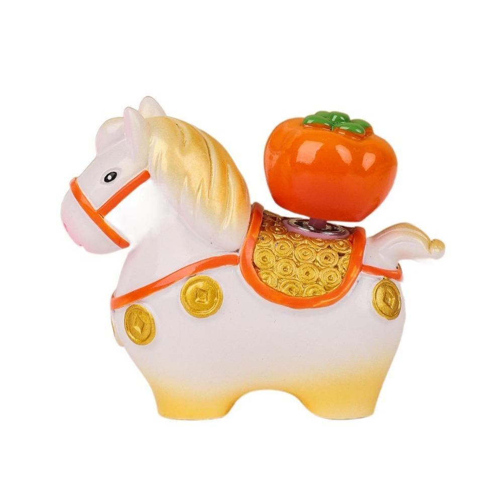 Handcrafted Zodiac Horse Ornaments Rotatable Zodiac Horse Figurines Chinese New Year