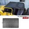 Sunshade Full Mesh Shade Top Anti-UV Cover for Jeep Wrangler TJ 1997-2006 Provide UV Protection,Black