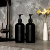 Matte Black 300/500ML Liquid Soap Dispenser Refillable Shampoo Conditioner Body Lotion Container for Bathroom Supplies Hotel