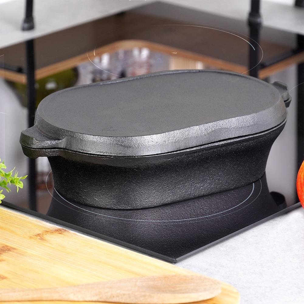 Cast iron roaster with lid 2in1 CAST LINE 28x16 cm, 1.2 l