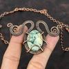 Mariposite Necklace Copper Wire Wrapped Necklace Gemstone Copper Jewelry Adjustable Necklace Handmade Wire Wrap Jewelry Women's Special Gift