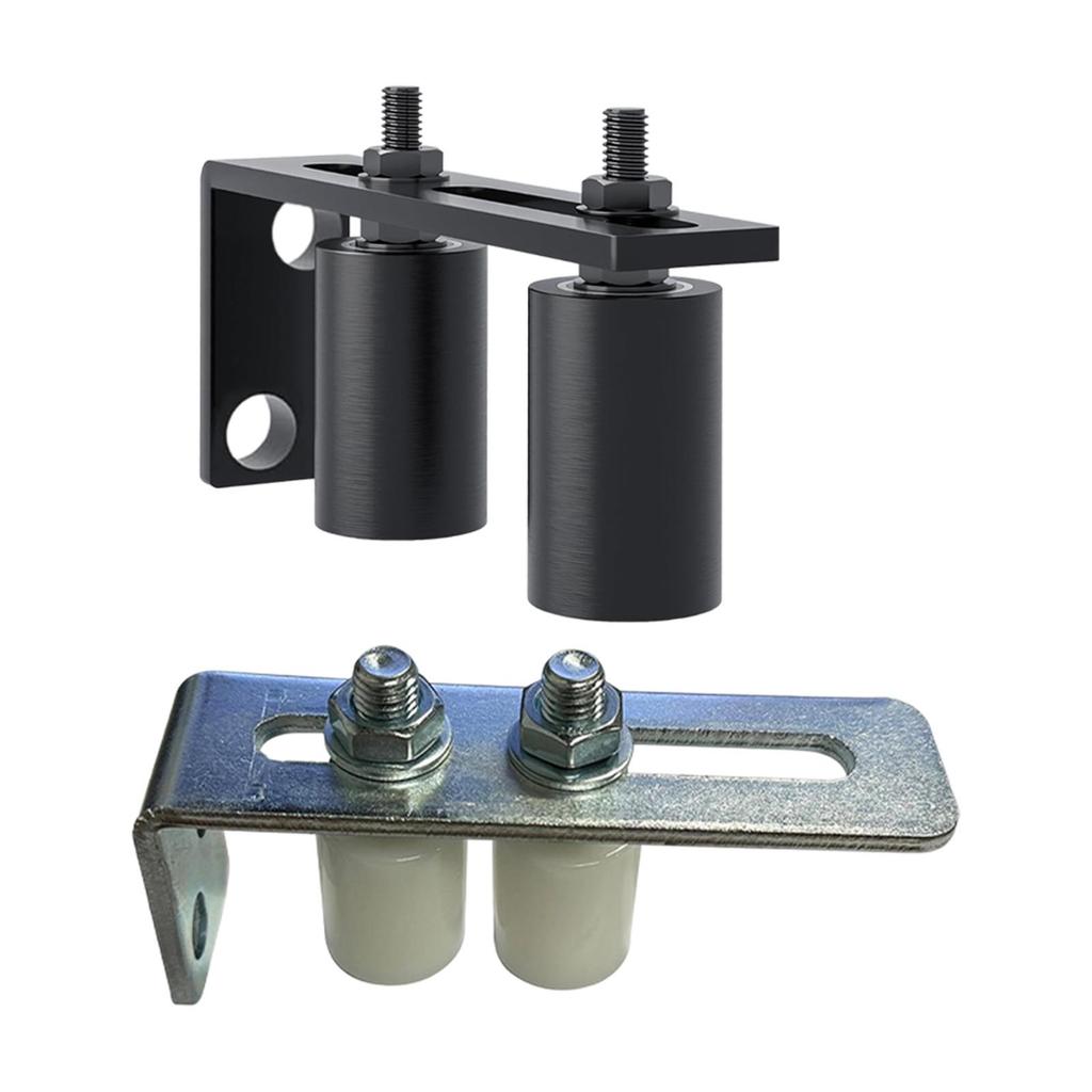Guide Roller for Sliding Gates - Post Bracket, Accessories, Versatile Double Nylon Rollers