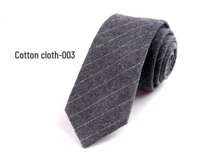 New Plaid Twill Cotton Tie: Men's Business Casual Korean Style for Weddings