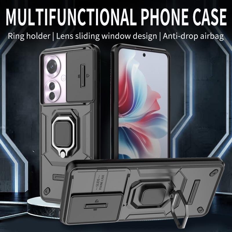 Военный защитный чехол-держатель Armor для OPPO A79 A2 Realme C67 12 11F F25 Pro + C65 4G чехол для телефона с кольцом-подставкой, жесткая задняя крышка с полной защитой