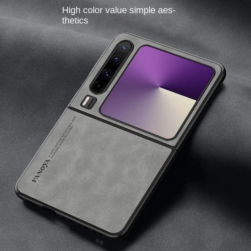 Для Huawei Pura X Роскошный кожаный складной чехол для телефона из овечьей кожи для Huawei Pura X VDE-AL00 Защитный противоударный силиконовый бампер