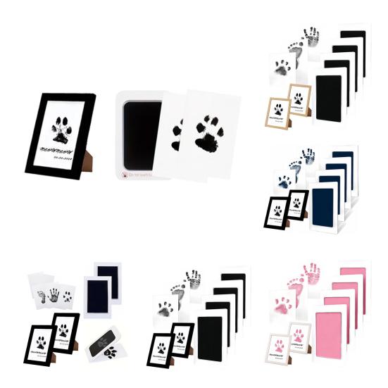 Inkless Paw Print Kit Clean Touch Ink Pads And Imprint Cards No Mess Paw Print Impression Set for Dogs Cats Nose Print Footprint Keepsake