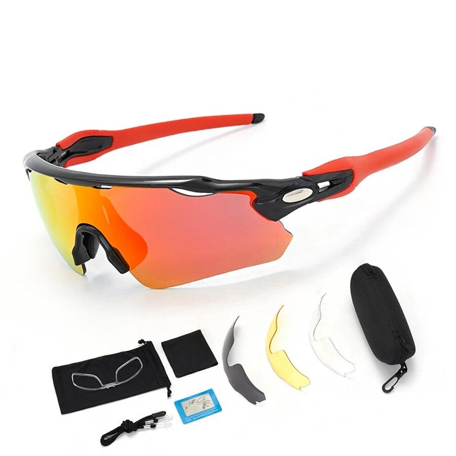 Очки для велоспорта Солнцезащитные очки Спортивные поляризованные линзы для мужчин и женщин Солнцезащитные очки для активного отдыха Очки для велосипедистов Ветрозащитные очки для велосипедистов