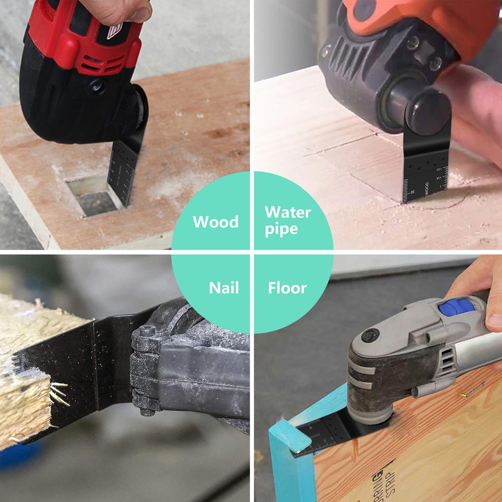 Осциллирующие пильные полотна Быстро устанавливаемые смешанные полотна Комплект осциллирующих пильных полотен Многофункциональные полотна для металла, дерева, пластика, МДФ и многого другого