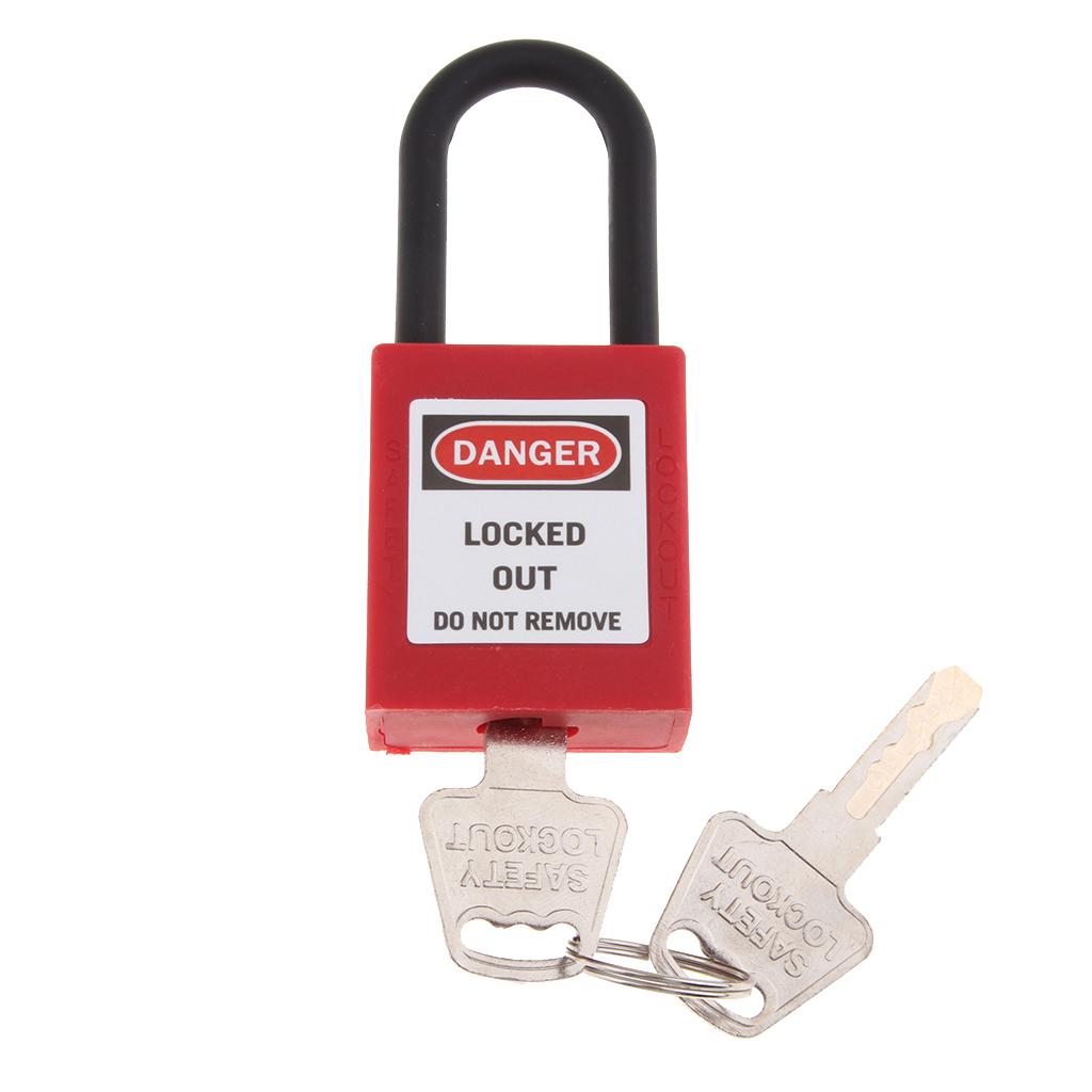 Защитный замок Lockout Tagout, водонепроницаемый, усиленный ПВХ, с ключом, для безопасности на рабочем месте