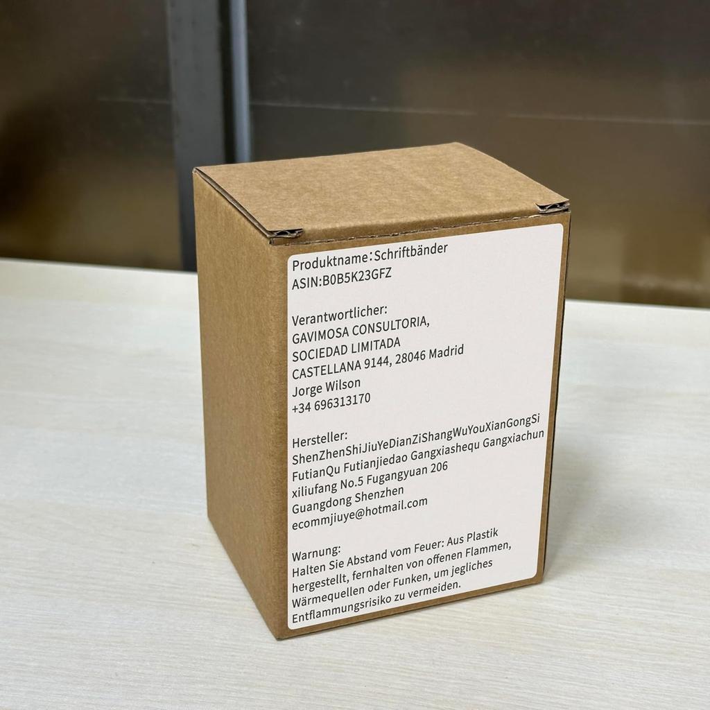 10 Pack Label Tape 12mm 0.47" Replacement for P-Touch Tape Compatible with Ptouch TZe-231 TZ-231 Laminated Tape, Black On White, for PT-D200 PT-D210