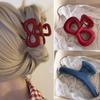 Retro Hairpin Grips Blue Polka Shark Clip Fashion Hair Clip  Hair Accessories