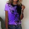 Топ женские футболки модные футболки с короткими рукавами с 3d принтом женская одежда с цветочным принтом повседневные футболки большого размера с круглым вырезом футболки Harajuku