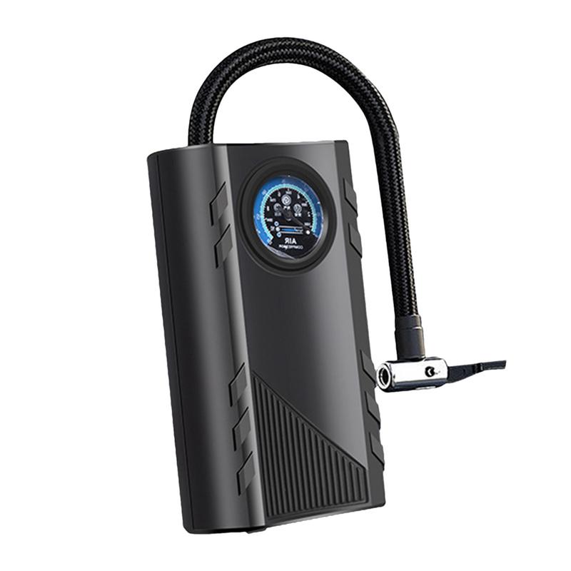 Портативный автомобильный воздушный насос Портативный подключаемый автомобильный воздушный насос для шин Компактный насос для шин с манометром для мячей, шин, надувных изделий для автомобилей