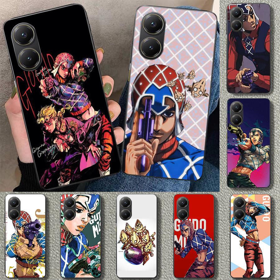 Чехол для телефона JoJo Adventure Guido Mista для Xiaomi Poco X6 X5 X7 Pro F7 Ultra Redmi 15C 15 13C 13 12C 12 10C 10 10A 9C 9A 9T