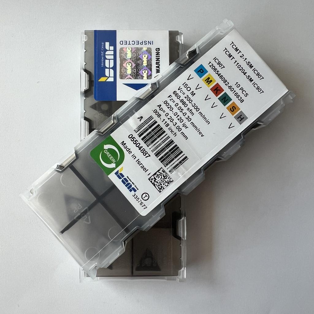 ISCAR / TCMT110204-SM IC907 / Industrial indexable carbide inserts 10 Pcs
