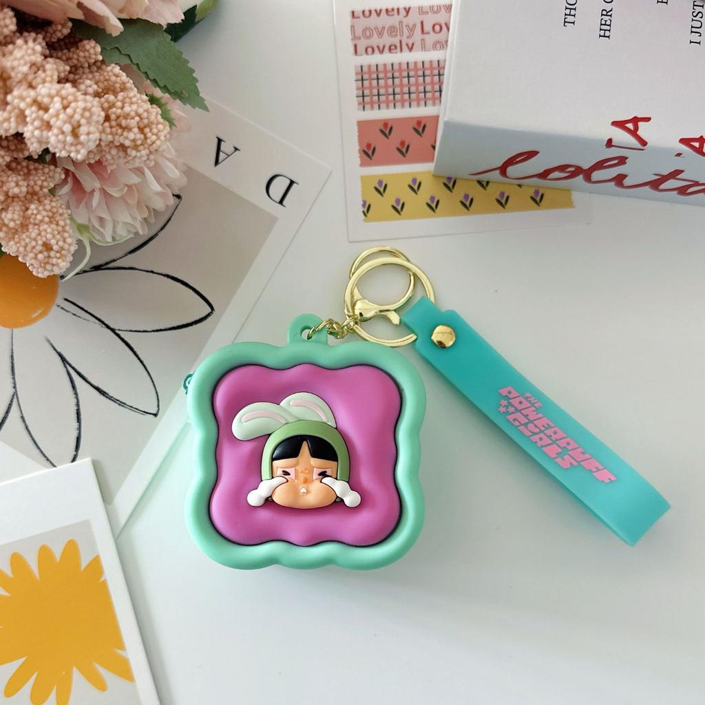 Креативный трехмерный мультяшный кошелек для монет, милый силиконовый маленький квадратный кошелек, мини-брелок, подвеска для студенческого рюкзака, сумка-подарок