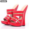 18cm Super High Wedge Heel Sandals Peep Toe Platform Fashion Sexy Women Pumps Shoes