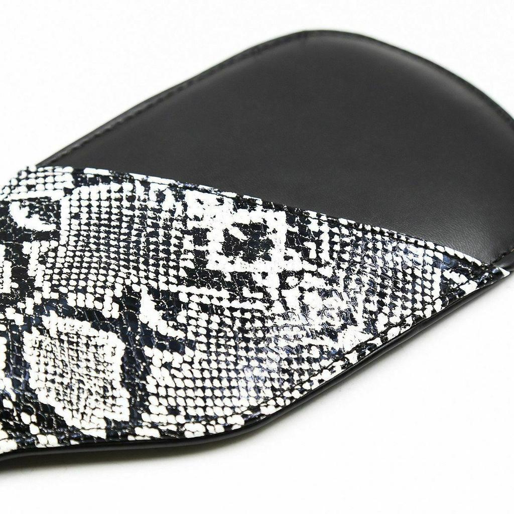 Double Layer Leather Black White Spanking Paddle  Fetish Paddles