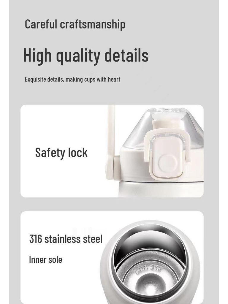 316 Food Grade Insulated Water Bottle, Large Capacity, Portable Sports Kettle for Men & Women, Outdoor Use, Custom Logo Option