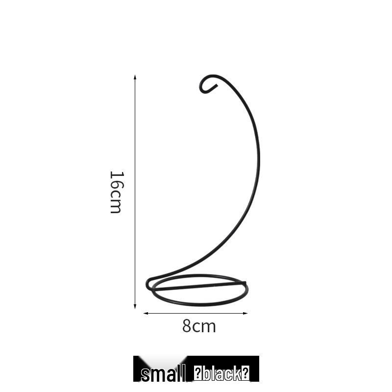 Modern Minimalist Hanging Glass Sphere with Iron Stand for Plants