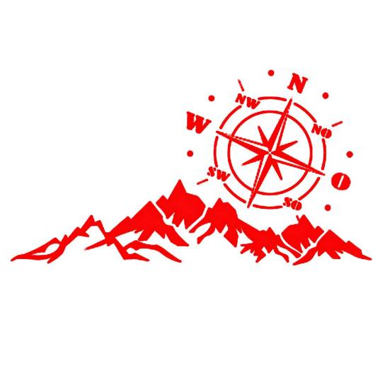 Компас горы автомобильный Стайлинг светоотражающие наклейки внедорожник внедорожная декоративная наклейка