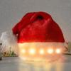 Luminous Santa Hat Long Plush Christmas Hat 2024 Christmas Supplies  Adults