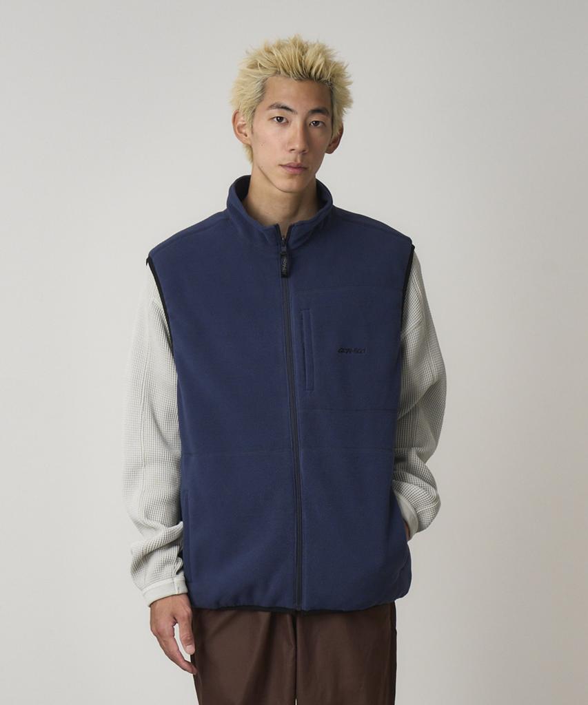 Gramicci Thermal Reversible Fleece Vest Navy