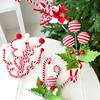 1Pc Polyester Festival Decoration Lollipop Christmas Christmas Ball Exquisite Christmas Tree Decorations Twist Stick Twirling