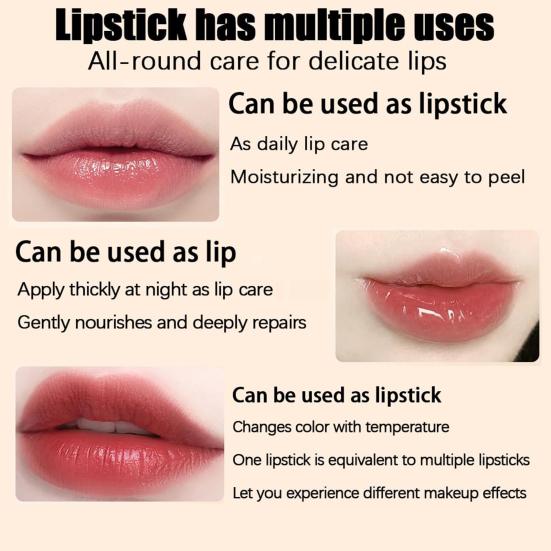 3.5G Transferproof Color Changing Lipstick Hydrating Deep Nourishing Long Lasting Waterproof Glossy Women Lip Balm